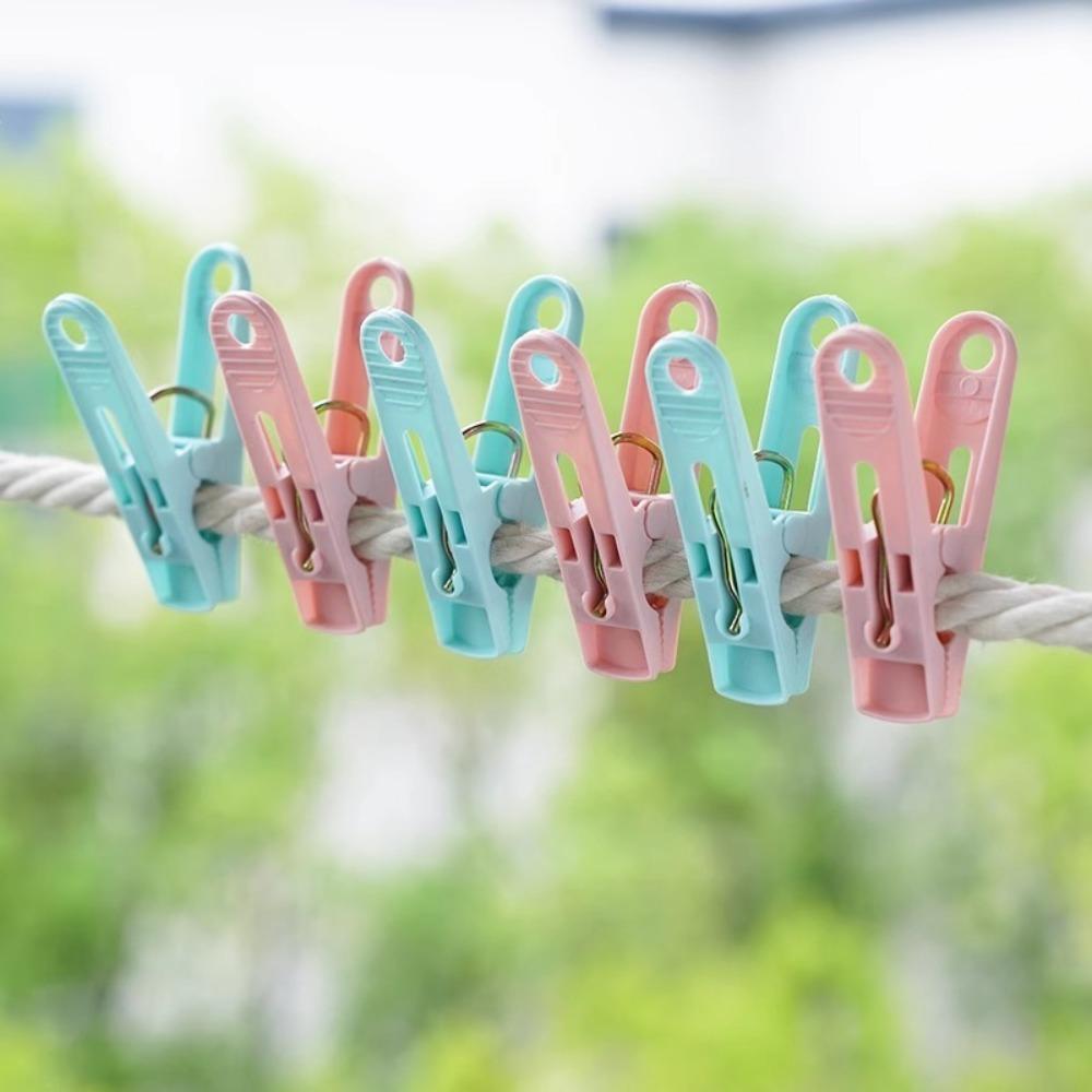 30Pcs With Basket Clothes Pegs Plastic Quilt Towel Clips  for Socks Underwear Towels