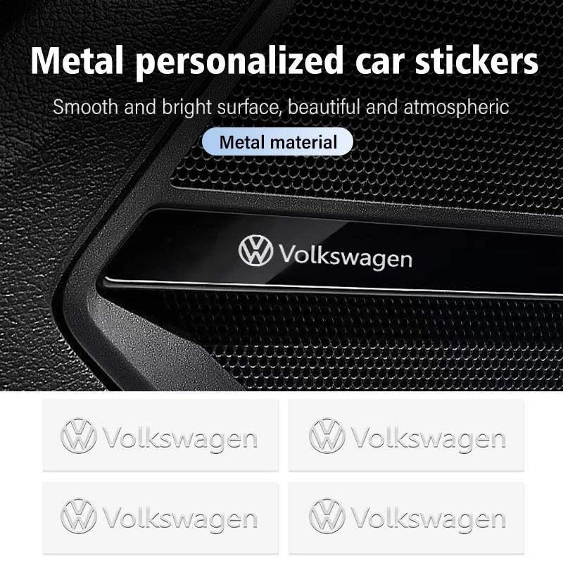 Car Metal Colourful Stickers Personalised Car Emblem Sticker For Volkswagen VW Scirocco Passat Polo B5 B6 B7 CC Tiguan Sharan zg6
