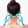Neck Massager Therapy Neck and Shoulder Dual Trigger Point Roller Self-Massage Tool Relieve Hand Pressure Deep Massage