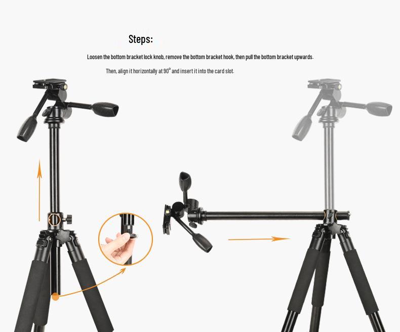 8 Q720 Aluminum 32mm Tube Tripod Center Column Arm for DSLR Cameras