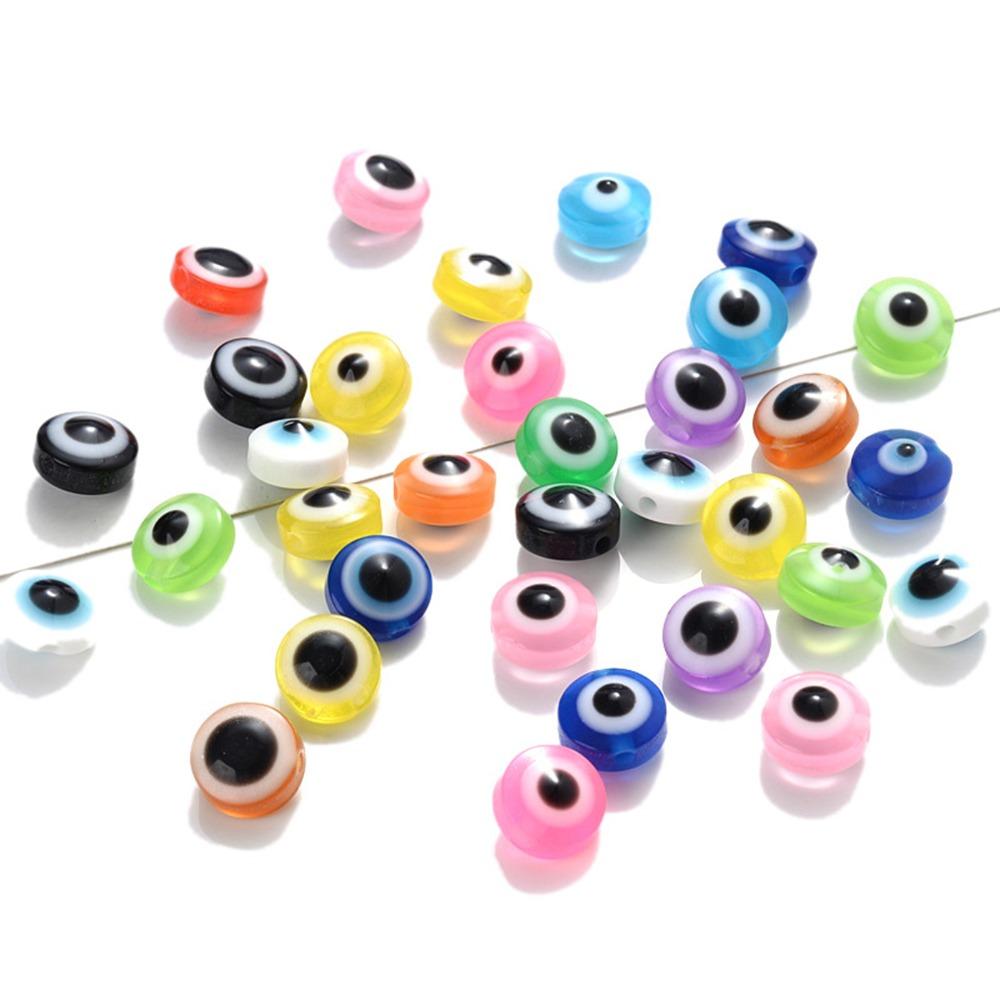 300pcs 8mm Evil Eye Beads Opaque Resin Eye Beads Beads & Bead Assortments Spacer Beads Necklaces