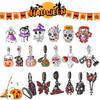2025 Halloween Party Charms 925 Sterling Silver Luminous Pumpkin Ghost Bat  Bead Dangle Bracelet Necklace DIY Jewelry Party Gift