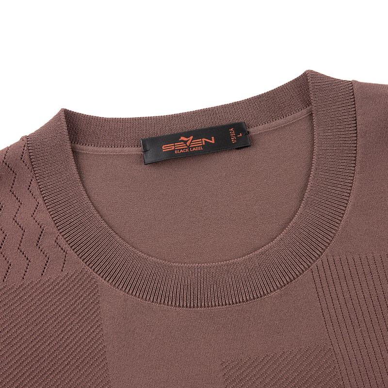 SEVEN Elite Plaid Jacquard Summer T-Shirt