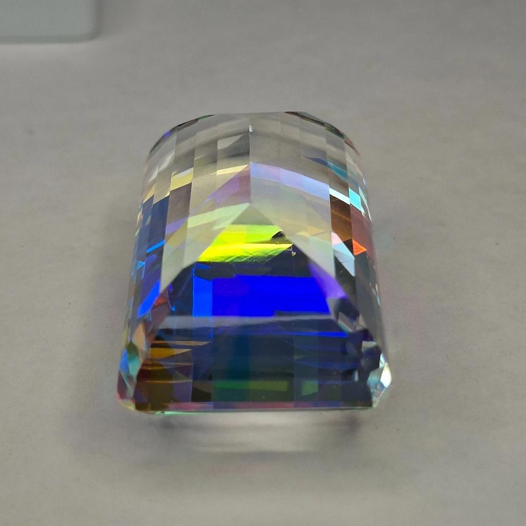Fabulous Natural Mystic Topaz 180-182 Ct Emerald Cut Certified Loose Gemstone