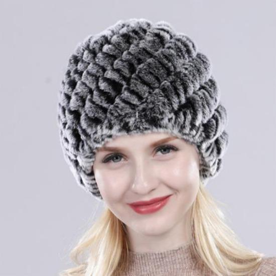 Горячая Распродажа Россия Зима Качество Натуральная Меховая Шапка Натуральная Теплая Шапка из Меха Кролика Рекс Леди Теплая Вязаная Подлинная Шапка из Меха Кролика Рекс