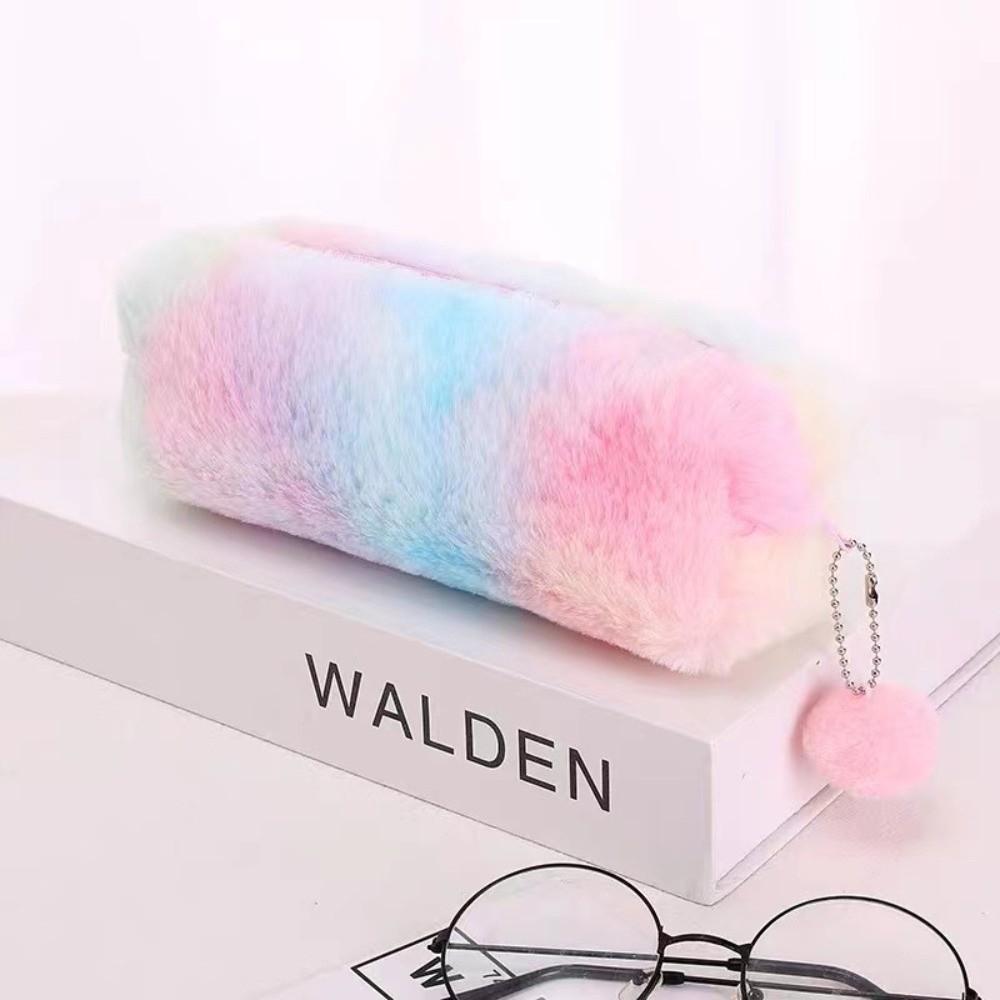 Large Capacity Pencil Case Gradient Color Pen Box New Stationery Storage Bag Student