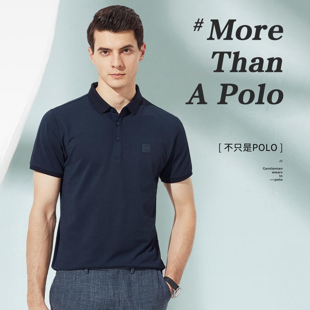 [Cool Silk] Summer New Business and Leisure Breathable Collar Short Sleeve Polo Shirt for Men