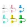 6Pcs Silicone Straw Cover Cap Reusable Straw Accessories Dustproof Tip Lids Food-Grade Easy To Clean Straw Cover Topper for Cup Tumblers