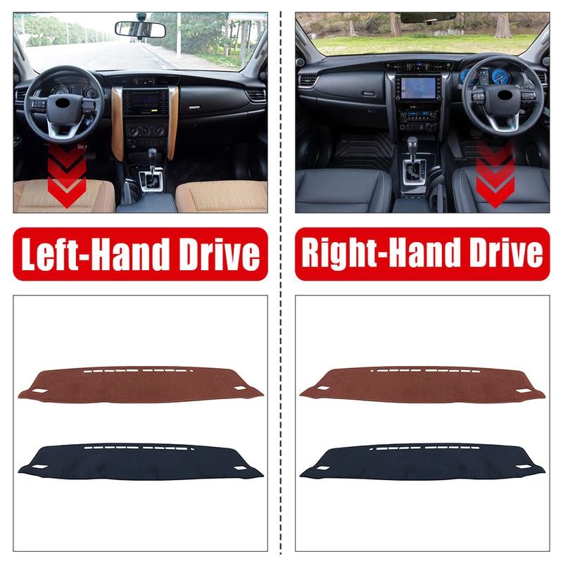 For Toyota Fortuner AN150 AN160 2015-2018 2024 Car Dashboard Cover trument Panel Non-slip Pad Mat