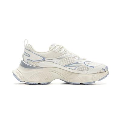 Li Ning Xingji Амортизирующие Нескользящие Износостойкие Дышащие Низкие Массивные Кроссовки Женские Бело-Синие AGCV110-4