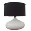 Абажур Serenay Metal White Body Elite, серебряная деталь, черное изголовье