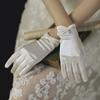 Solid Color Bridal Gloves Satin Dance Mittens Events Activities Dress Stage Gloves  Wedding