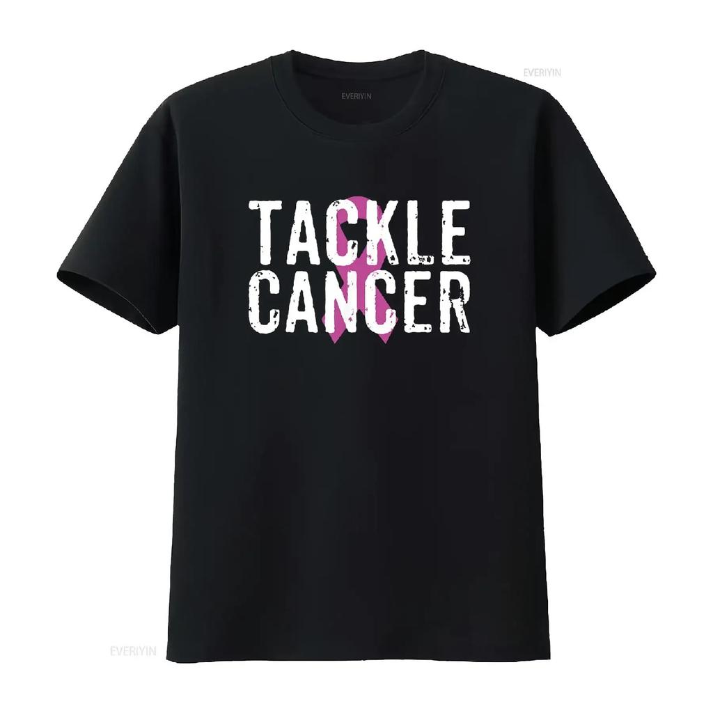Breast Cancer T Shirt For Women Tackle Awareness Black 2X Large vintage Washed designer clothes Unisex Breathable homme