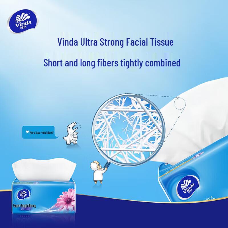 Vinda Super Tough Facial Tissues