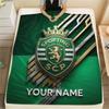 Custom Name Sporting CP Flannel Blanket, High quality Comfortable for All Seasons, Home Decor, Warmth and Comfort