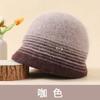 Medium mother hat Female fleece thickened rabbit fur warm wool hat Medium elderly grandmother cotton hat Knitted hat