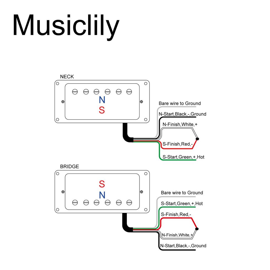 Artec MLA97 Alnico 5 Covered Mini Humbucker Pickup PU Set for Electric Chrome Neck/Bridge Guitar,