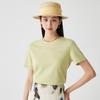 Soft and Breathable Spring and Summer Round Neck Solid Color Slimming T-shirt with Mulberry Silk