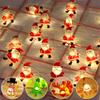 Christmas 20 LED Battery Lights Snowman Santa Cane Xmas Tree Home Decor 2m