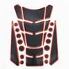3D Fish Bone Decals Modification Accessories Motorcycle Fuel Tank Stickers Dots Multicolor Edge