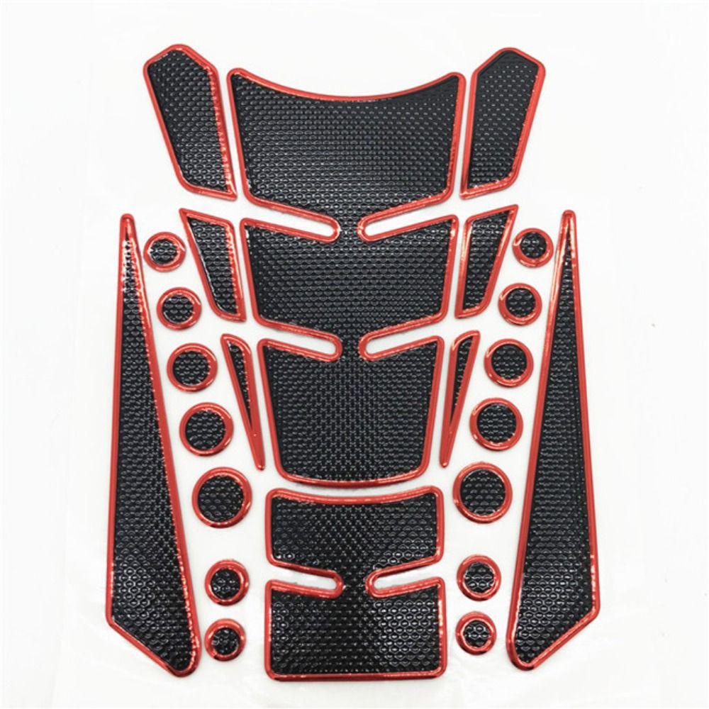 3D Fish Bone Decals Modification Accessories Motorcycle Fuel Tank Stickers Dots Multicolor Edge