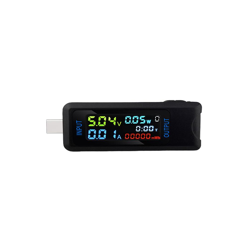 USB Type-C Тестер Индикатор Тока и Напряжения Электрический Амперметр Измеритель Мощности Зарядка Цифровой Мультиметр DC Вольтметр Ваттметр