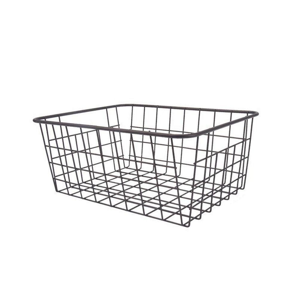 With Built-in Handle Storage Basket Large Capacity Sundries Container for Bathroom Kitchen