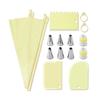 Set(15PCS) Stainless Steel Decorative Nozzle Set Plastic Scraper Flower Bag Cream Spatula Household Baking Tools