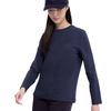 Aigle Official and Dark Size M Moisture-Wicking, Quick-Drying, Antibacterial, Odor-Resistant Long-Sleeve T-Shirt, Women's RP, Navy, (OTFBH64)