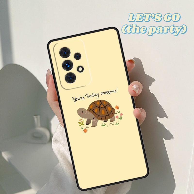 Милый Мультяшный Черепаха чехол для телефона Для Samsung Galaxy A42 A31 A40 A51 A71 A32 A80 A91 A52 A72 A73 A20e A21S A50 A70 A11 A12 Чехол