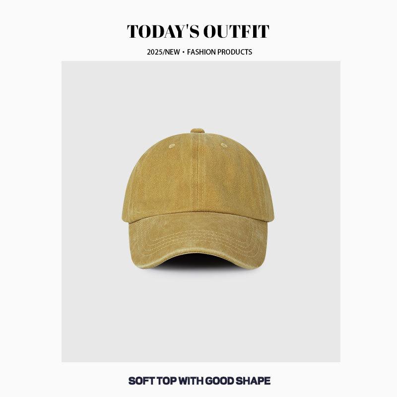 Men's Big Head Hat Four Seasons Sun Hat Washing Denim Baseball Hat Women's Face Small Old Gray Baseball Cap