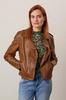 Brown Women's Genuine Lambskin Leather Jacket Stylish Handmade Biker Motorcycle