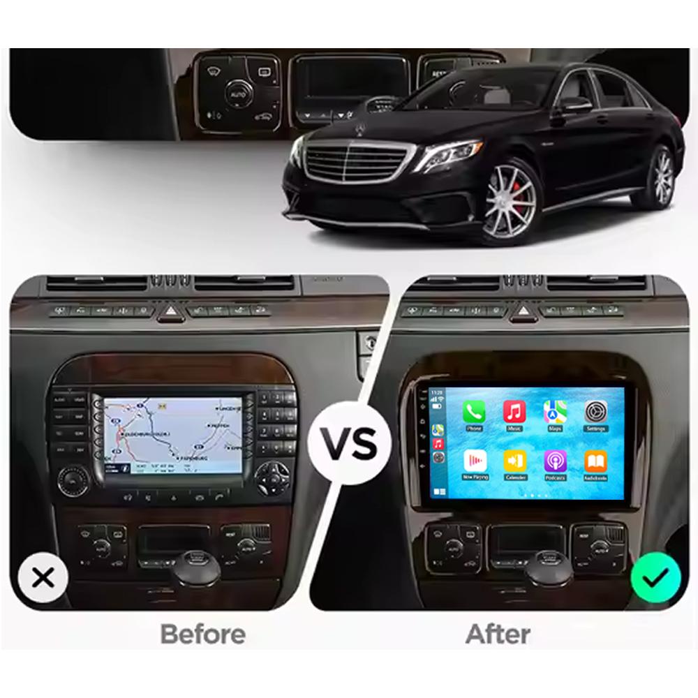 Для Mercedes-Benz S-класса (W220) 1998-2005 Мультимедиа Видео Авто Радио Плеер Автомобильный GPS Навигатор Стерео 4G LTE Android BT