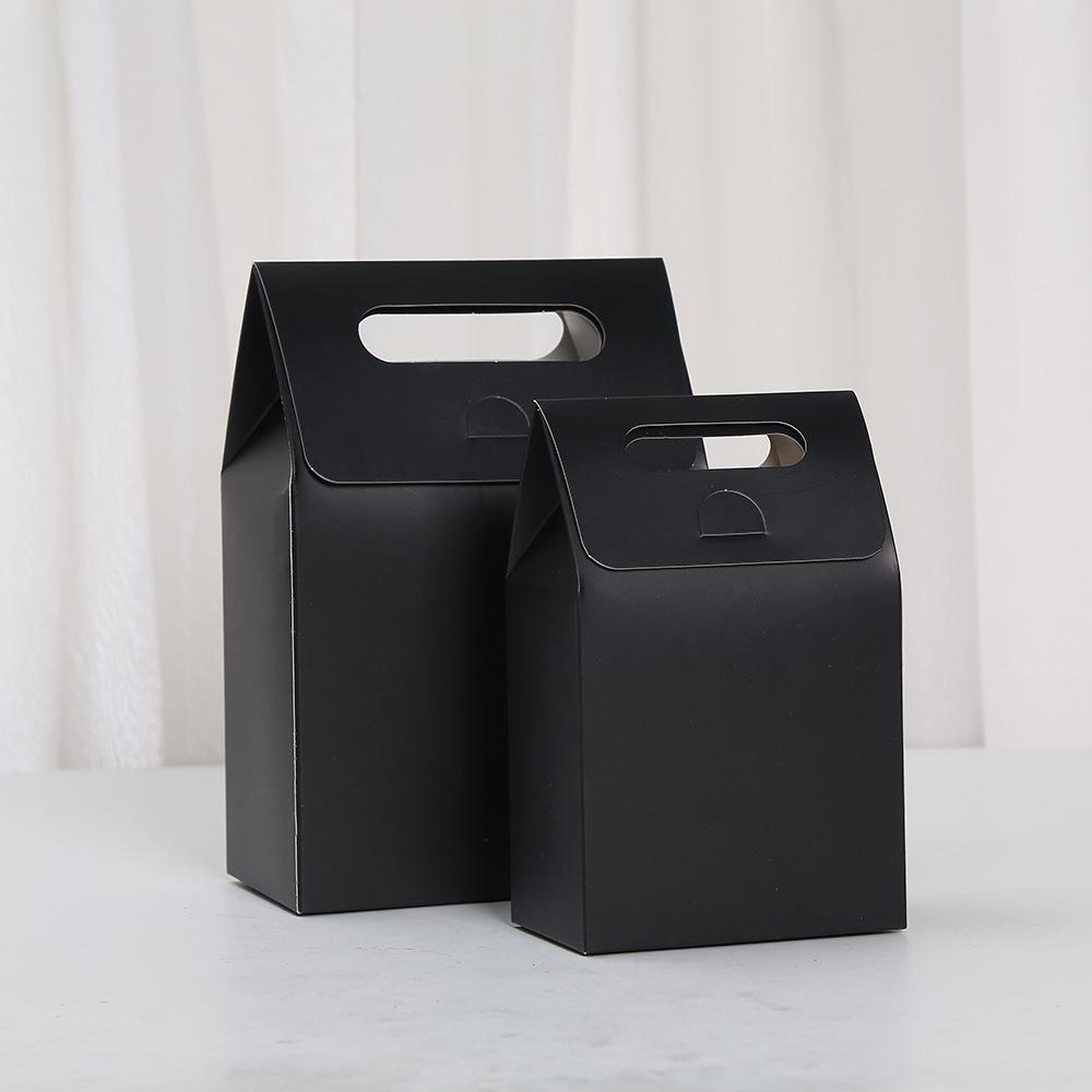 6/10pcs Recycled Cardboard Party Favor Paper Gift Bags for Birthday Party Cookies Pastries Small Business Packing