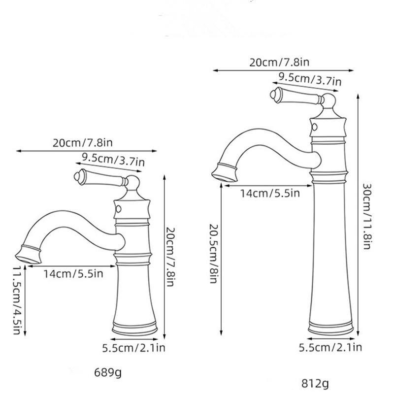 Tuqiu Антикварный смеситель для ванной комнаты Золотой смеситель для раковины Хромированный смеситель для раковины Горячий и холодный кран для унитаза Водопроводный кран Черный