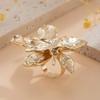 Adjustable Metal Flower Ring Double Layered Irregular Geometric Petal Ring  Trendy