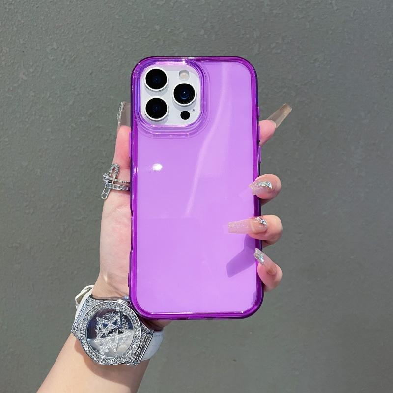 Роскошный Яркий Конфетный Цвет Ударопрочный Чехол для iPhone 16 15 14Plus 13 12 11 Pro Max Мягкий Бампер Броня Эстетичный Прозрачный Чехол для Телефона