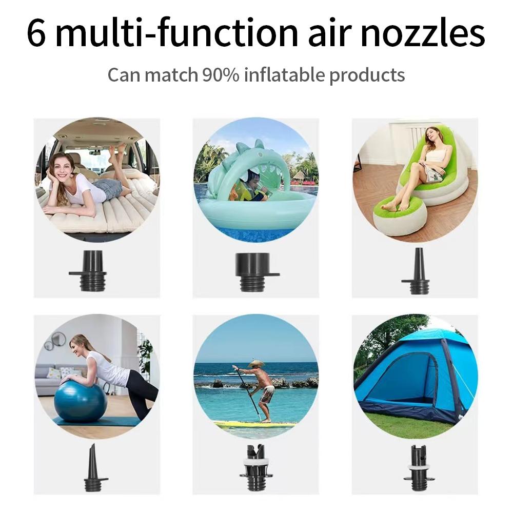 12В Насос для SUP-доски Макс. 20 PSI Надувной насос Электрический воздушный насос Двухступенчатый для надувной доски для гребли стоя, ПВХ лодки, матраса