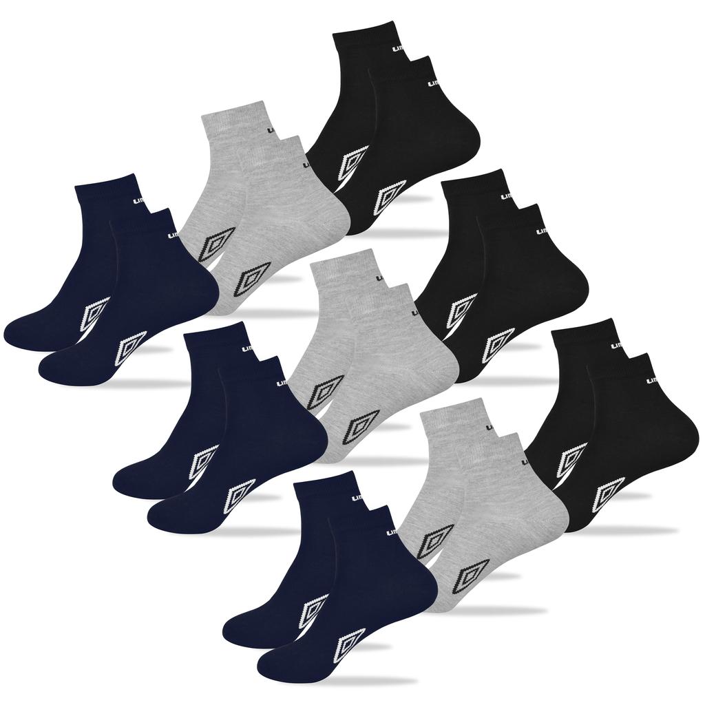 Umbro Men's Socks Quarter 9 Pairs