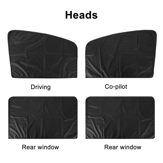 Солнцезащитный козырек на боковое окно автомобиля, магнитный, защищает от тепловых УФ-лучей, складные чехлы для конфиденциальности для безопасного вождения