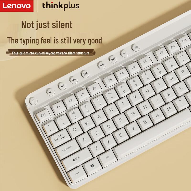 Lenovo Беспроводная бесшумная полноразмерная клавиатура Thinkplus