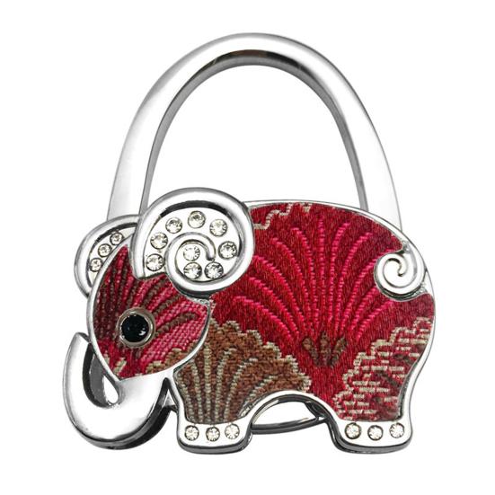 Elephant Handbag Hook Foldable Alloy Bag Hanger with Non-Slip Base Portable