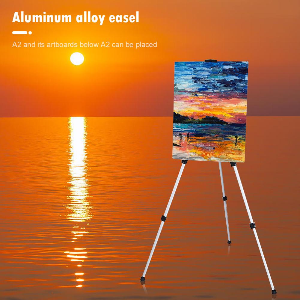 1.6m Tripod Display Rack Travel Painting Easel Telescopic Folding Portable Shelf for Outdoor Travelling Decoration