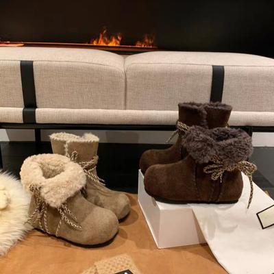 Женские легкие удобные зимние теплые сноубутсы на толстой подошве с подкладкой, нескользящие, амортизирующие, повседневные спортивные хлопковые ботинки