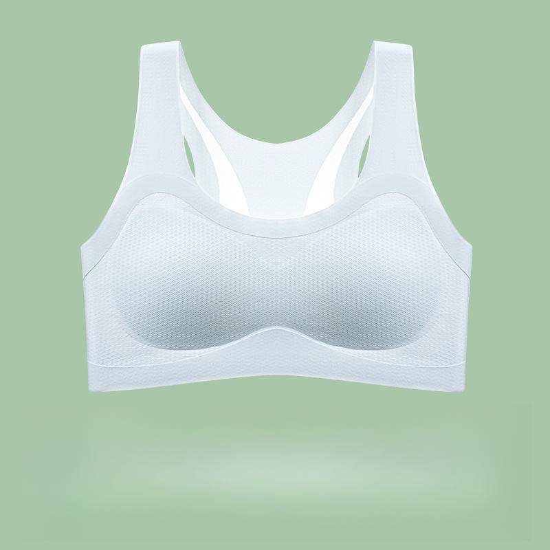Sports Bra Women's Vest Solid Color Seamless Bra Gathering Underwear Invisible Bra Push Up Bra