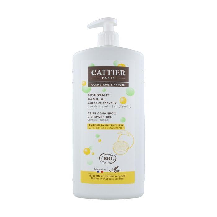 Moussant Familial - Cattier - 1L - Sans savon - Hydratant - Adoucissant