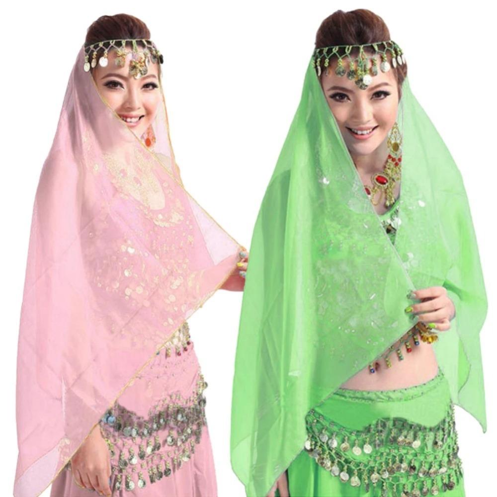 Chiffon Indian Dance Headband 150cm Women Headdress Fashion Belly Dancing Scarf  Show Costumes