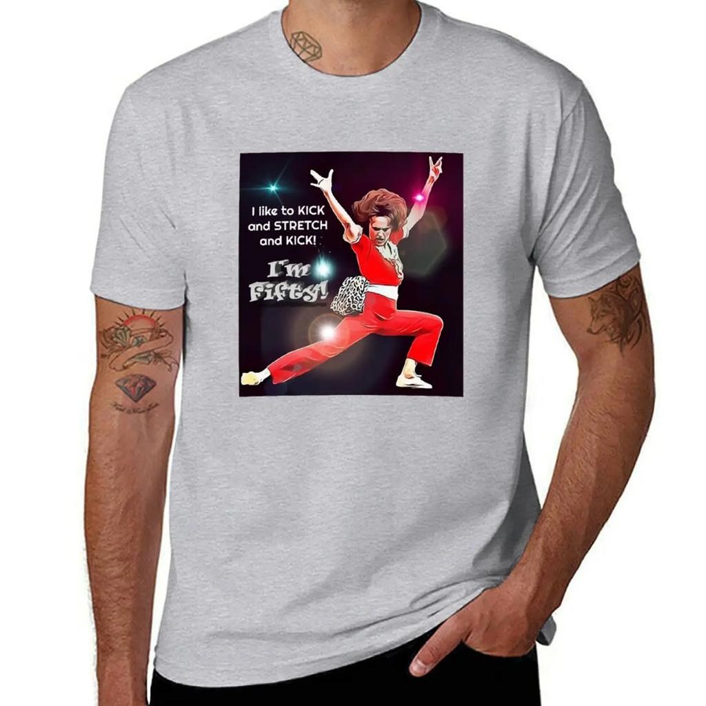 Мне 50 Футболка Kick Stretch Kick фигурки аниме кастомные заготовки милая одежда мужские футболки большого размера