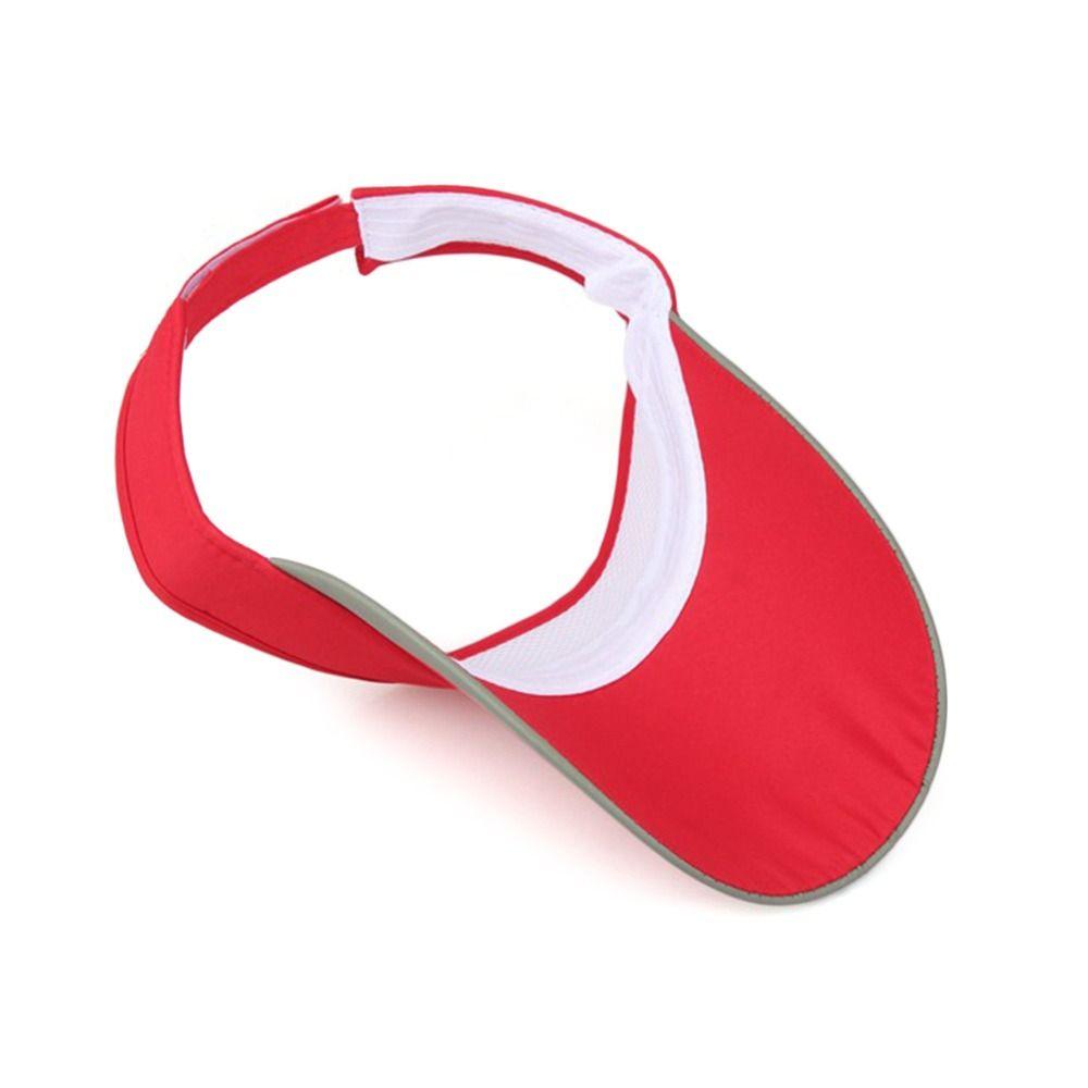 Spring Summer Tennis Golf Running Adjustable Sun Cap Sun Protection Visor Cotton Sunscreen Hat