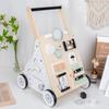 Children'S Educational Early Education Walker Trolley Baby Learning To Walk Walker Shopping Cart Wooden Toys